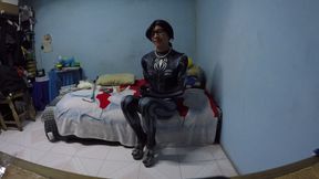 Joselynne Crossdresser In Spider Cosplay Ready To Suck Dildo Part One