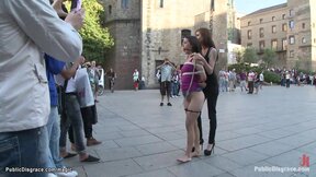 Spanish babe walked naked in public