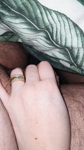 Widow step mom hand touched step son big cock
