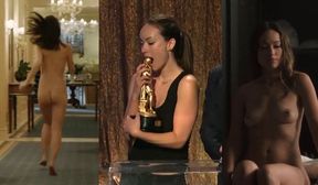 olivia wilde touching the oscar