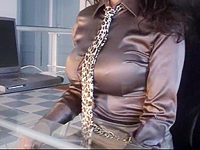 Trinity-Productions: Satin Secretary Masturbation