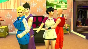 Unfaithful Videl & NRO 18 Swap Husbands for Hot Dragon Ball Hentai Anal Sex