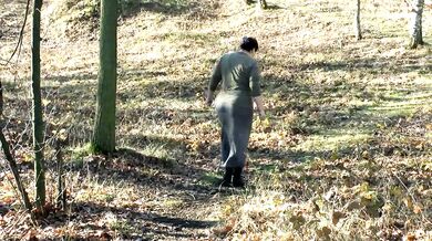 Peeing twice in the forest