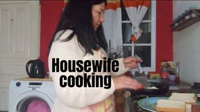 Housewife cooking