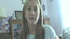 Dirty minded webcam teen flashes and squeezes her big tits