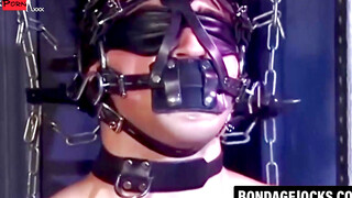 "Muscle Stud's Bondage Striptease - BDSM Domination with Blindfolded Submissive"