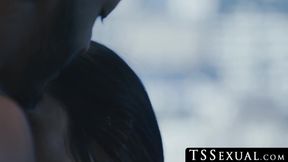 TSSexual.com - Curvy tgirl Khloe Kay endures a balls deep pounding ending in cum