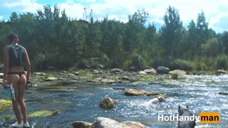 200816 Dogs walkout Part 2 - Hot milf Jumping over river rapids for get a fuck (teaser 3)