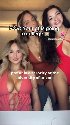 Tiktok teens take turns giving blowjobs in doggy style position