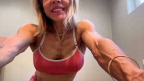 Muscle Talk Shredded Pink Nighty Full Body Posing