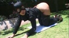 Phat ass wife in cat woman costume exposes me her giant booty