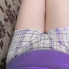 Cute Slim Ladyboy Homemade Sexy Performance Short Shorts Cute Bra White Body Shemale Booty Femboy Bi