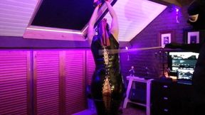 Submissive brunette tied up in naughty French porn