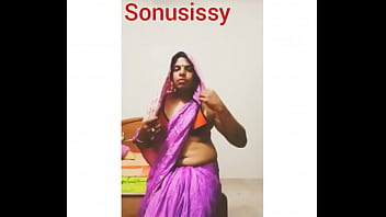 Hot sissy boy in saree