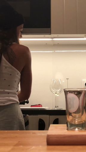 Tiniest Thong in the Kitchen, Then No Panties Sylvia   Clip 3