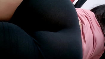 Sexy Latina MILF gives neighbor a tempting massage on her curvy ass