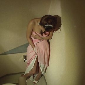 Japanese girl Mai Takizawa in restroom wild masturbate uncensored.