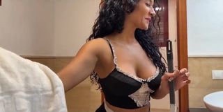 The Cleaning Lady Catches Me in the Shower and Can't Resist My Huge Cock -milla Ferrazo Anal Destruction-