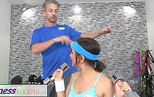 Fitness Rooms Petite sporty British Afghan gets a rough fuck in the gym