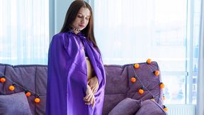 Sweet brunette Jessy Brey is enjoying playing with her shaved pussy