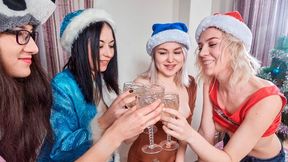 Kira Stone, Roxy Sky, and others fuck each other on Christmas