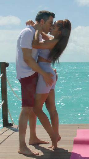 High-quality AI upscale beach babe goes wild*