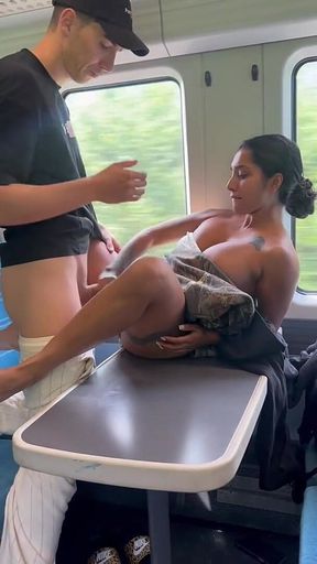 I Get Caught Fucking My Boyfriend on the Train and a Passenger Records Us - Yasmina Khan