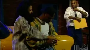 Passionate Ebony Threesome Where She Gets DPe'd by Two Men