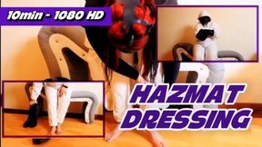 Hazmat Suit-Up Fantasy: Sealed Gas Mask, Rubber Boots & Intimate Tease - 11 Min MOV