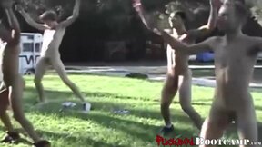 Real amateur guys touch each other while being fully naked