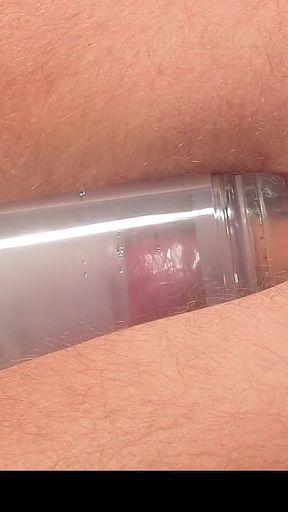 Mistress Left Her Slave Alone, Tied to a Milking Machine to Give Him a Post Orgasm Torment