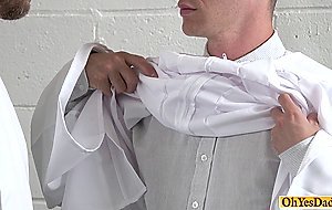 Twink agrees to fuck with the old priest for redemption