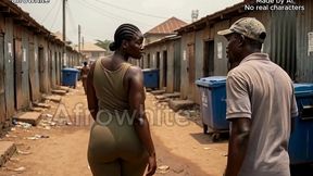 naija ebony curvy hotwife (ai generated) takes raw bbc creampie - big ass big boobs nigerian amateur