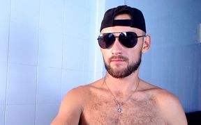 Cum in sock with cock ring on