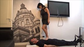 SHERILL - Your face and your dick are my playground - Trampling, foot domination, face and dick trampling