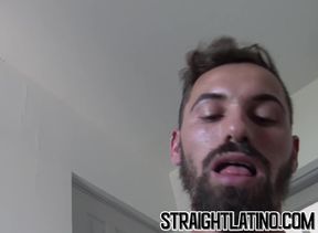 Straight turned gay cums from riding hard big dick in POV