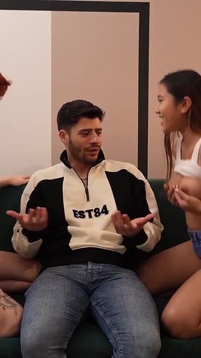 Threesome with Delivery Guy! Cherrycandle and Maythai