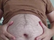 Chubby gainer belly play at 191lbs/87kg