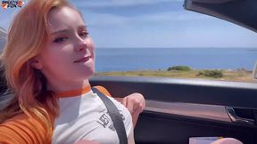Stranger MILF Teen Blowjob and Car Anal Fuck