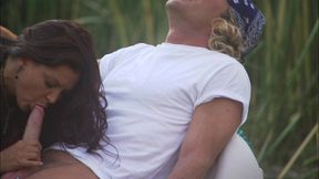 dru berrymore takes her lover s cock in the boat