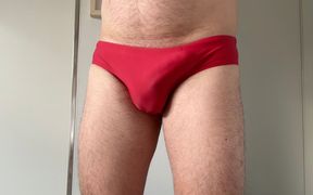 Red Speedo Filled with My Cum