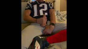 Jockdad87 Shoots a Load of Cum in His Football Gear