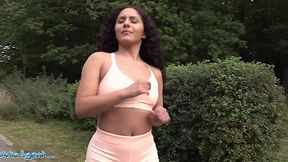 Fit Latina Liv Revamped takes cash for garage blowjob