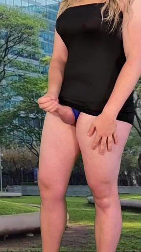 Must-share moment from &quot;Short dress shemale in g string public flashing&quot;