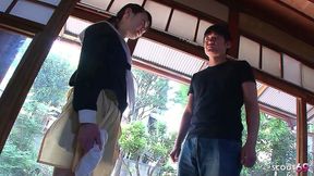 petite japanese teen maid seuce to suck the fat cock of boy and swallow sperm at fucll uncensored jav roleplay porn