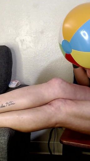 Bright Beach Ball Blow up and Bounce Inflatables Fetish