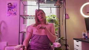 Trans Ellie Chokes Vape Dildo Till Caged Cum Explodes