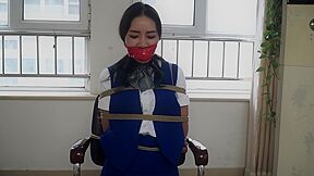 Chinese Bondage - Chair Tied & Gagged