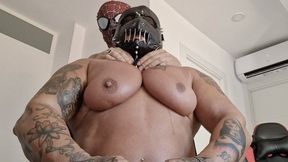 fbb muscle amazon masked dungeon role in the house muscle worship the weak man huge goddes thickness bbw slave role witgh her friend!