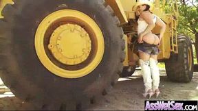Big Butt Girl (sheena ryder) Get Oiled All Over And Anal Nailed video-26